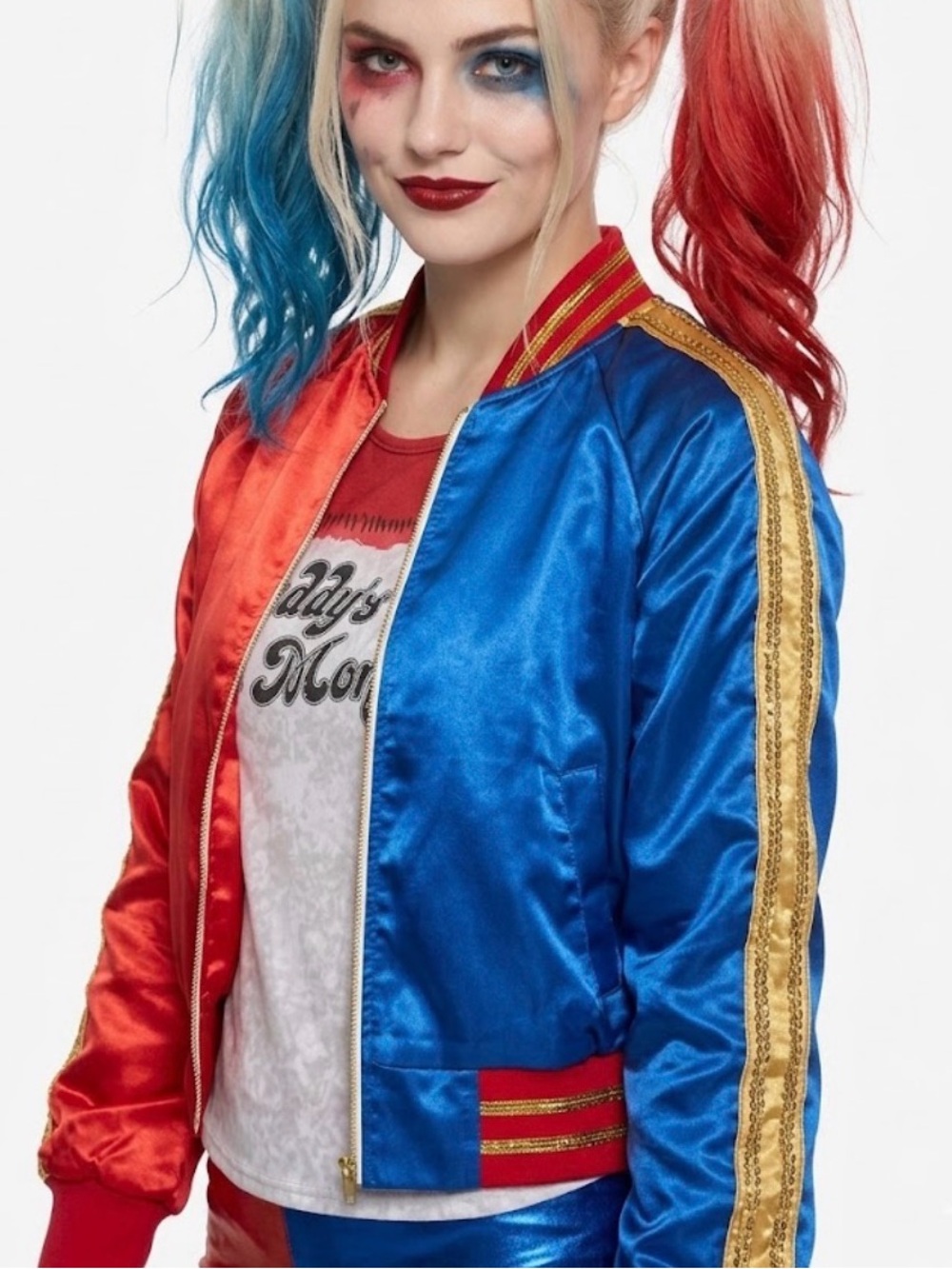 Harley Quinn Suicide Squad Jacket with Attached Shirt Costume - Size Small